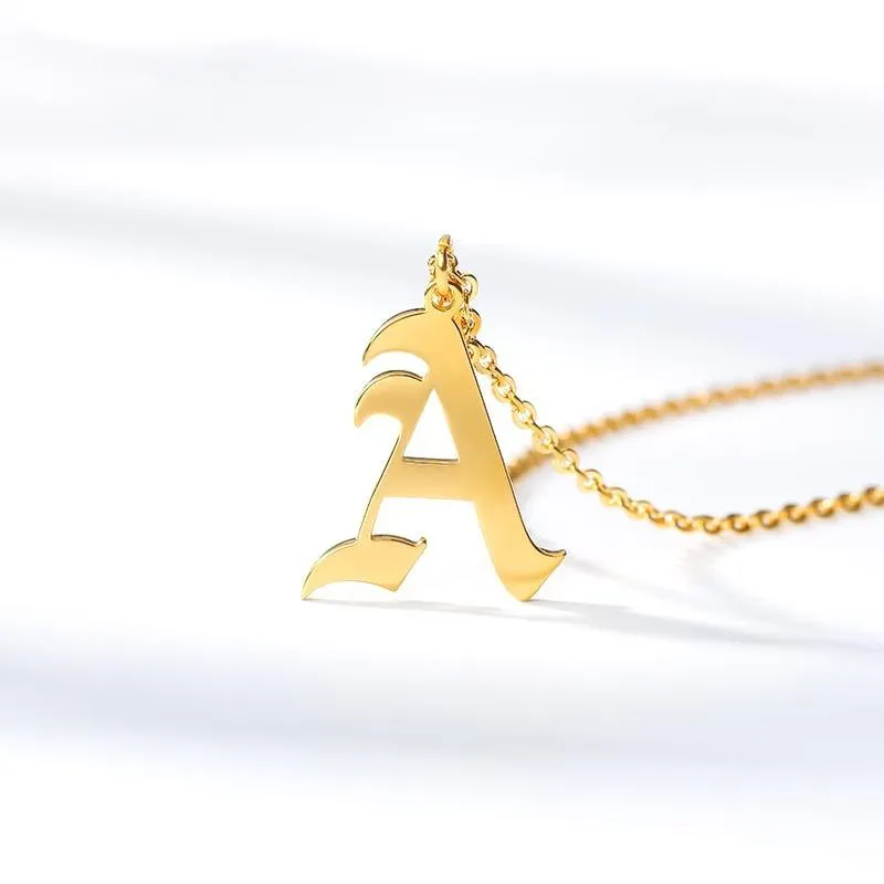 Women Gold Chain Letter Necklace Stainless Steel Perfect Gift For Girls Luxury Jewelry Style