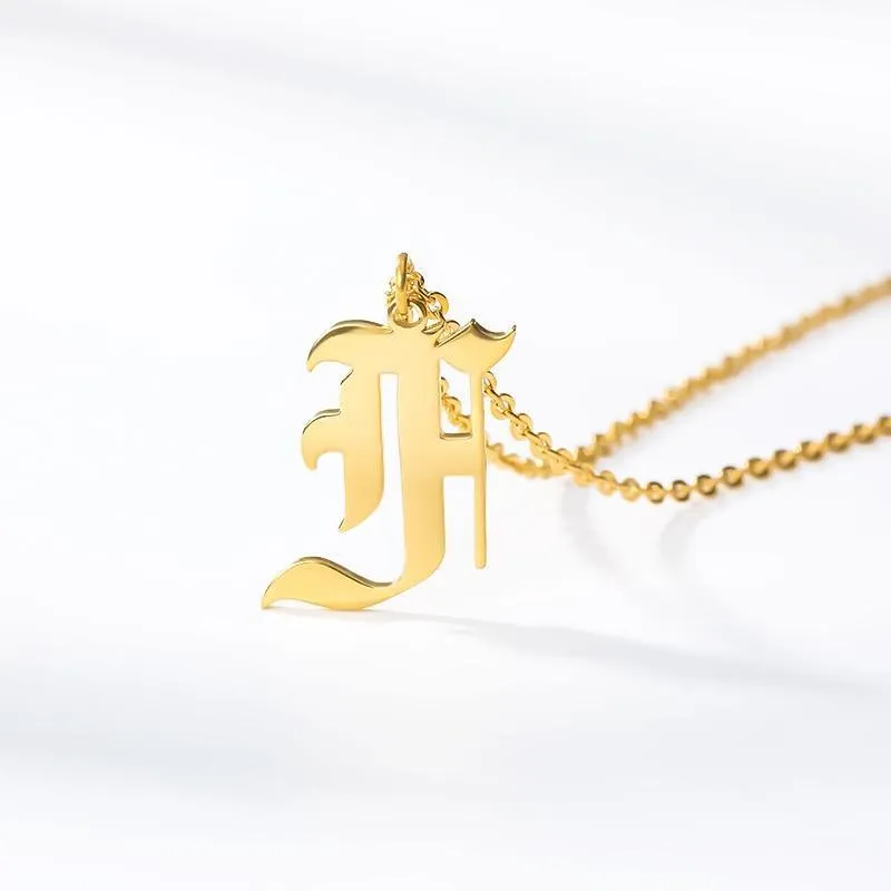 Women Gold Chain Letter Necklace Stainless Steel Perfect Gift For Girls Luxury Jewelry Style