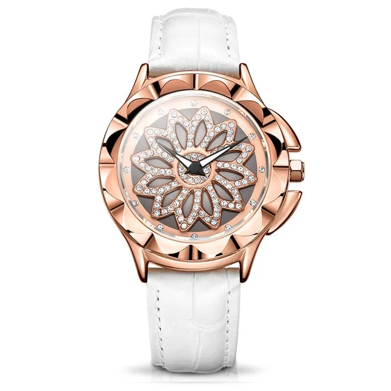 Women's Crystal Flower Watches
