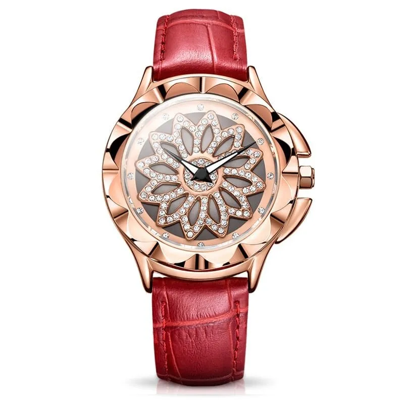 Women's Crystal Flower Watches