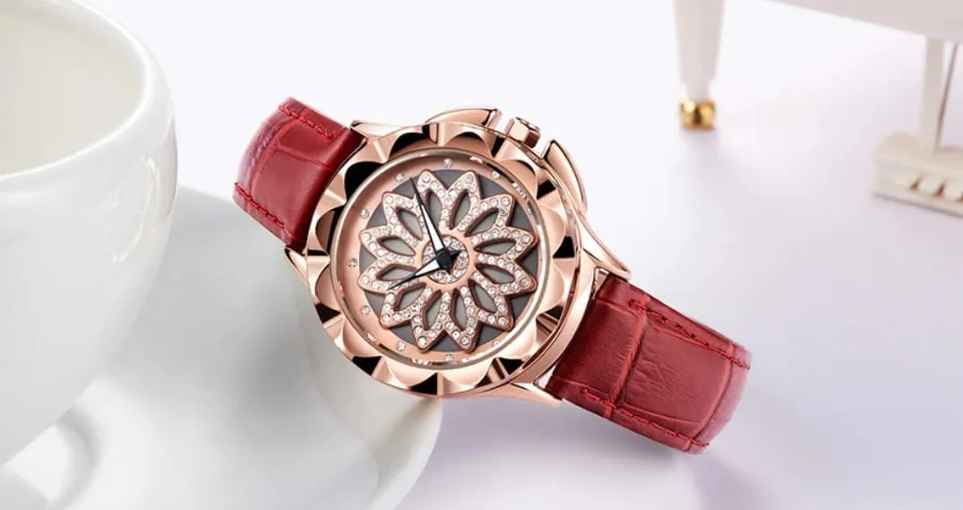 Women's Crystal Flower Watches