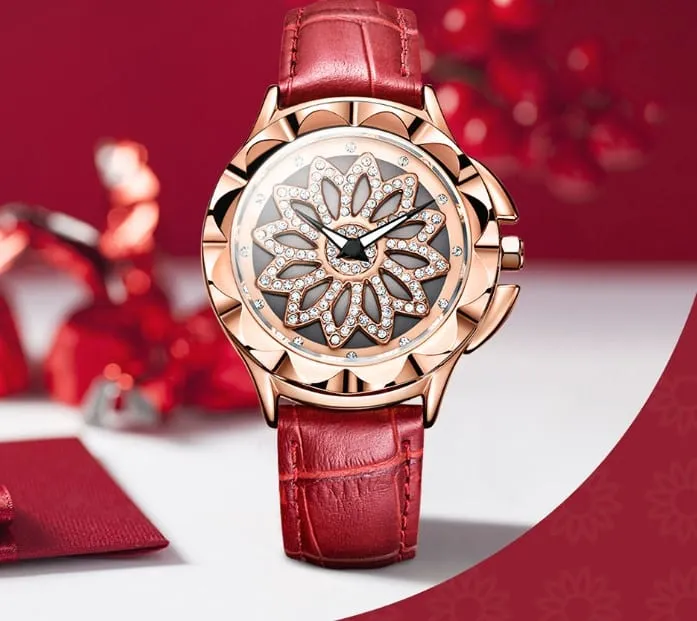 Women's Crystal Flower Watches