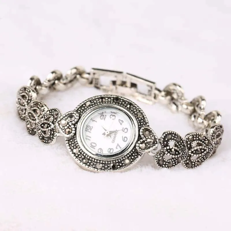 Women's Crystal Heart Bracelet Watches
