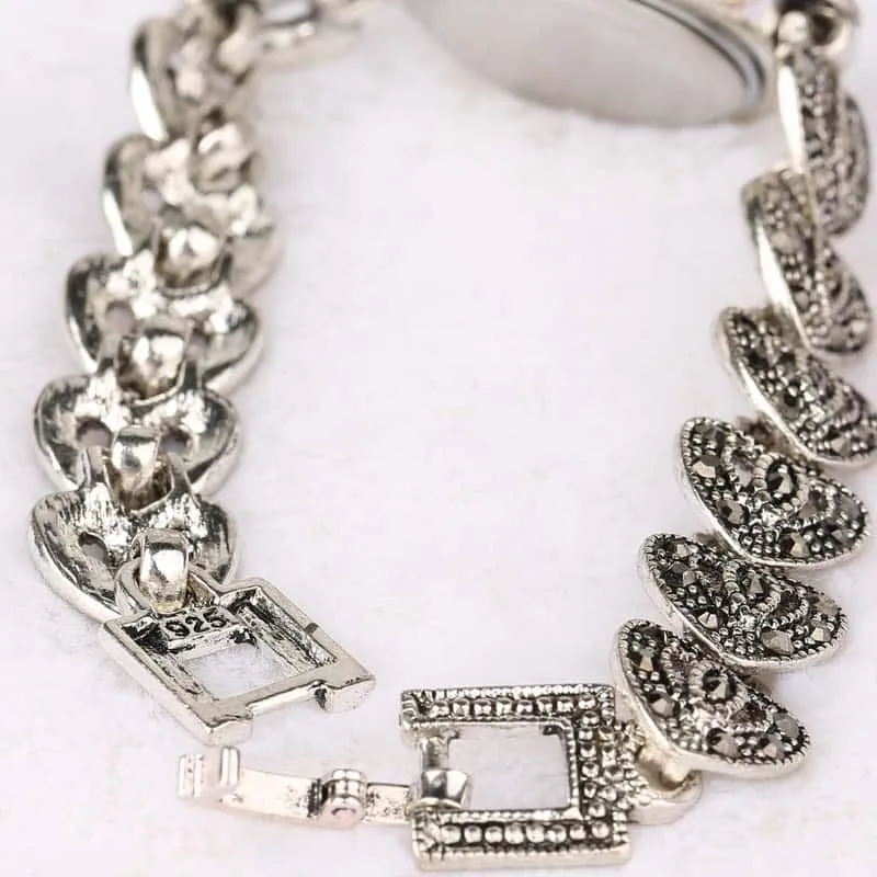 Women's Crystal Heart Bracelet Watches