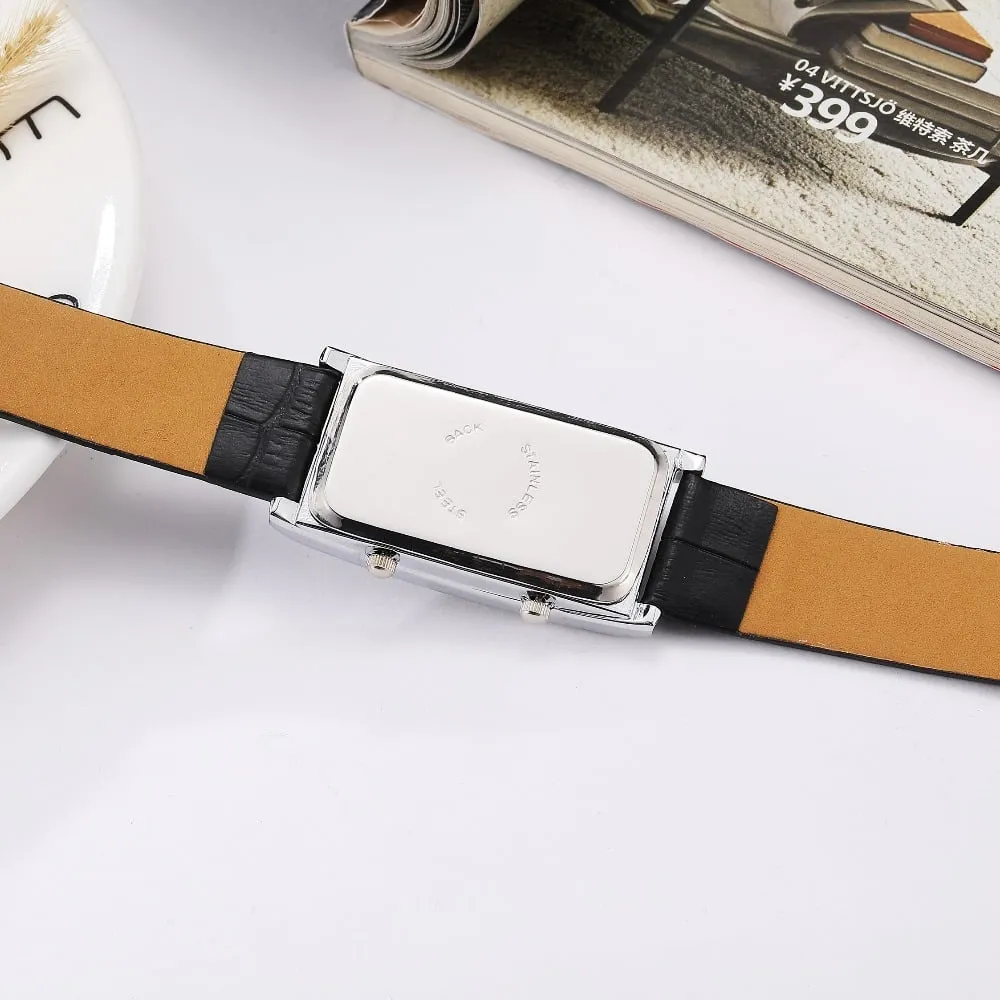 Women's Dual Dial Rectangular Quartz Watches
