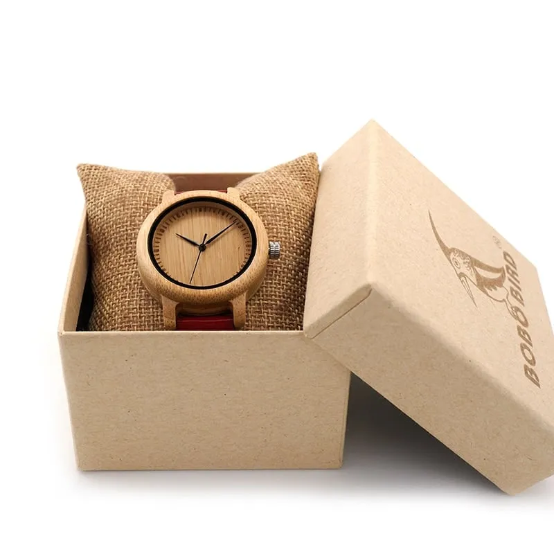 Women's Red Leather Watch