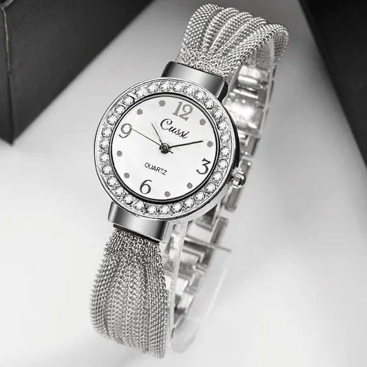 Women's Watches with Rhinestone Bracelet