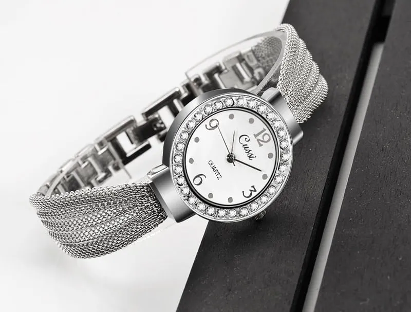 Women's Watches with Rhinestone Bracelet
