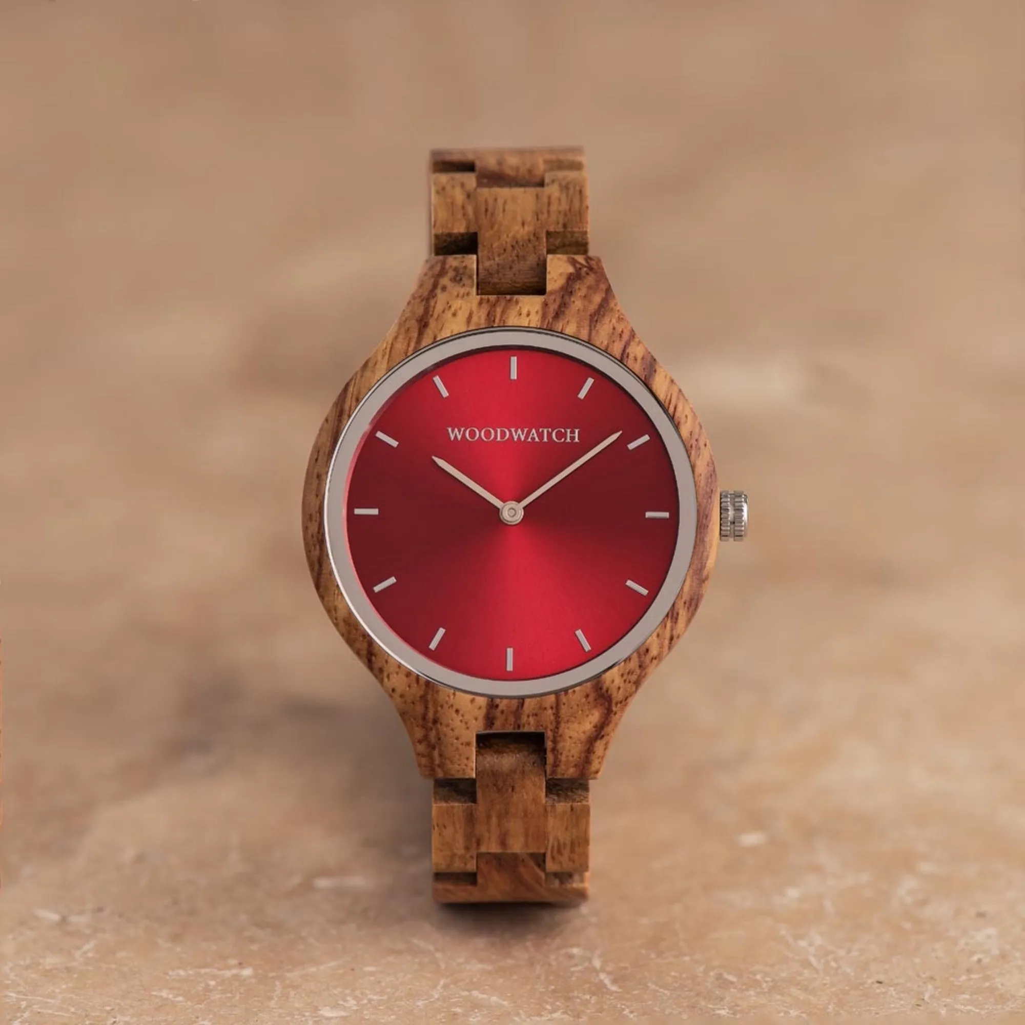 WOODWATCH WOMEN'S AURORA AUBURN GLOW WW-A-AG W/ FREE STRAP WW-S-H-14