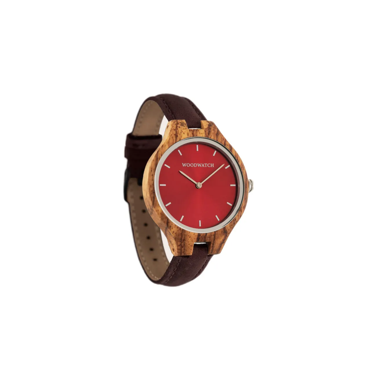 WOODWATCH WOMEN'S AURORA AUBURN GLOW WW-A-AG W/ FREE STRAP WW-S-H-14