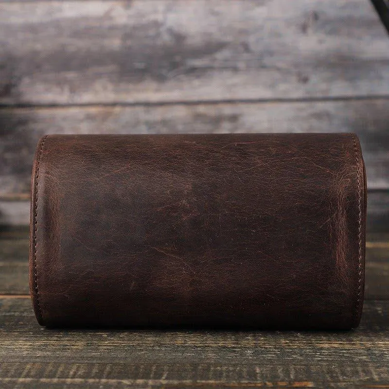 Woosir Leather Watch Rolls Case for 2 Watches