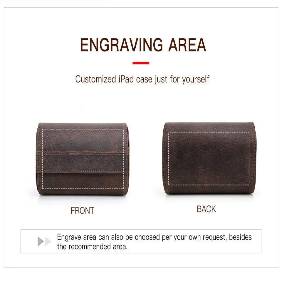Woosir Leather Watch Rolls Case for 2 Watches