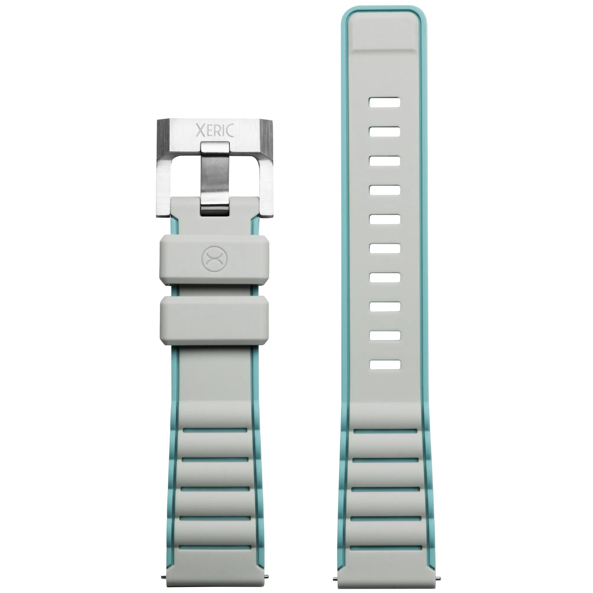 Xeric 20mm Gray Teal Silicone Strap