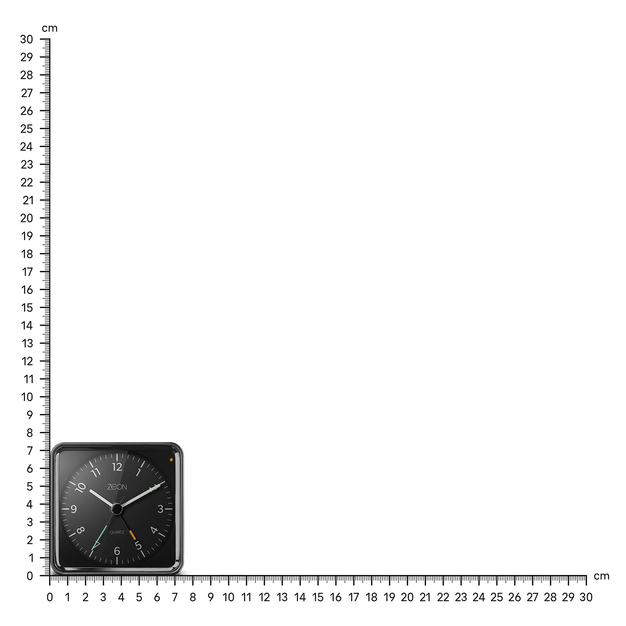 ZEON Bedside Analogue Alarm Clock with Light and Snooze Function, Silent Non-Tick Battery Powered Alarm Clock in Black, CE4550