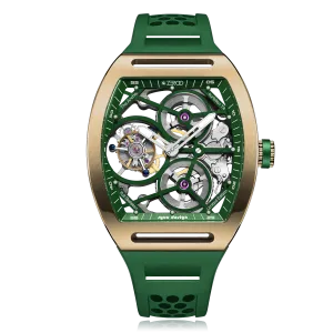 ZEROO T4 THE ARCHER FULL SKELETON TOURBILLONMANUAL TOURBILLON WATCH FOR GENTS - ZT004GGR